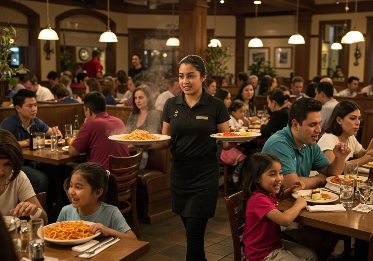 Carmine's is the best family-friendly Italian restaurant on 44th Street, New York, USA.