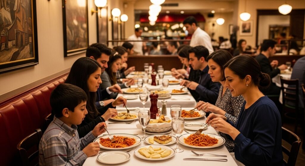Carmine's is the best family-friendly Italian restaurant on 44th Street, New York, USA. 