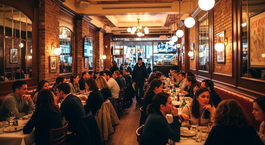 Tony's Di Napoli is an Italian restaurant near Times Square, NYC