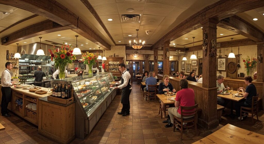 Trattoria Dell'Arte. Trattoria Dell'Arte is an Italian restaurant in the bustling area of New York City