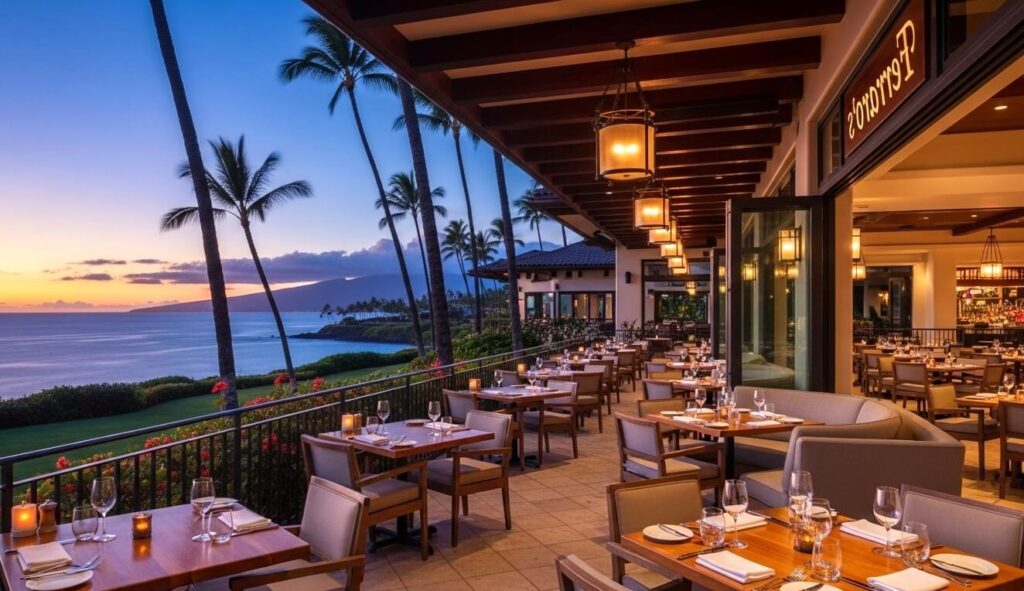 Ferraro’s Restaurant & Bar is a lovely place to eat yummy Italian food. It’s located in a fancy area called Wailea on the island of Maui. People love Ferraro’s Restaurant & Bar because of the food and taste. 
